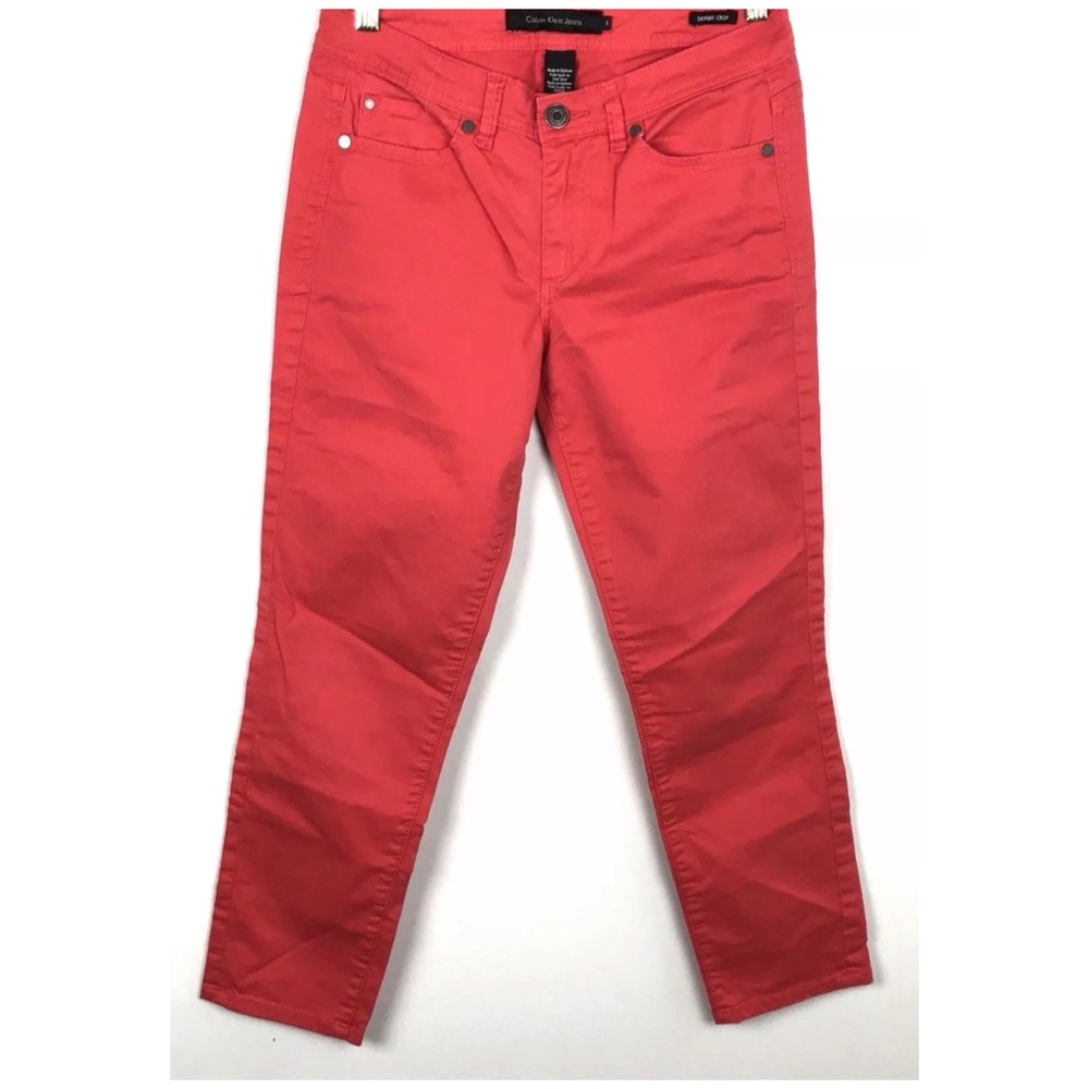 Calvin Klein Jeans Crop Skinny Peach Fitted Sz 6